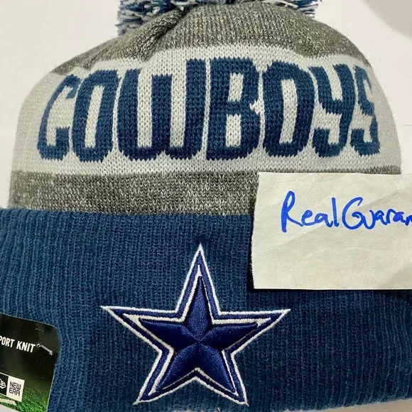 Nwt RARE 100% New Era 2016 Dallas Cowboys Knit Hat NFL Sport Winter Beanie Cap